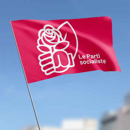 Lot de 5 - Grand drapeau de manifestation PS