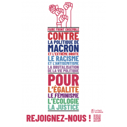 Lot de 100 Affiches - Faire Front Ensemble - blanches 400x600 mm