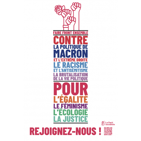 Lot de 100 Affiches - Faire Front Ensemble - blanches 400x600 mm